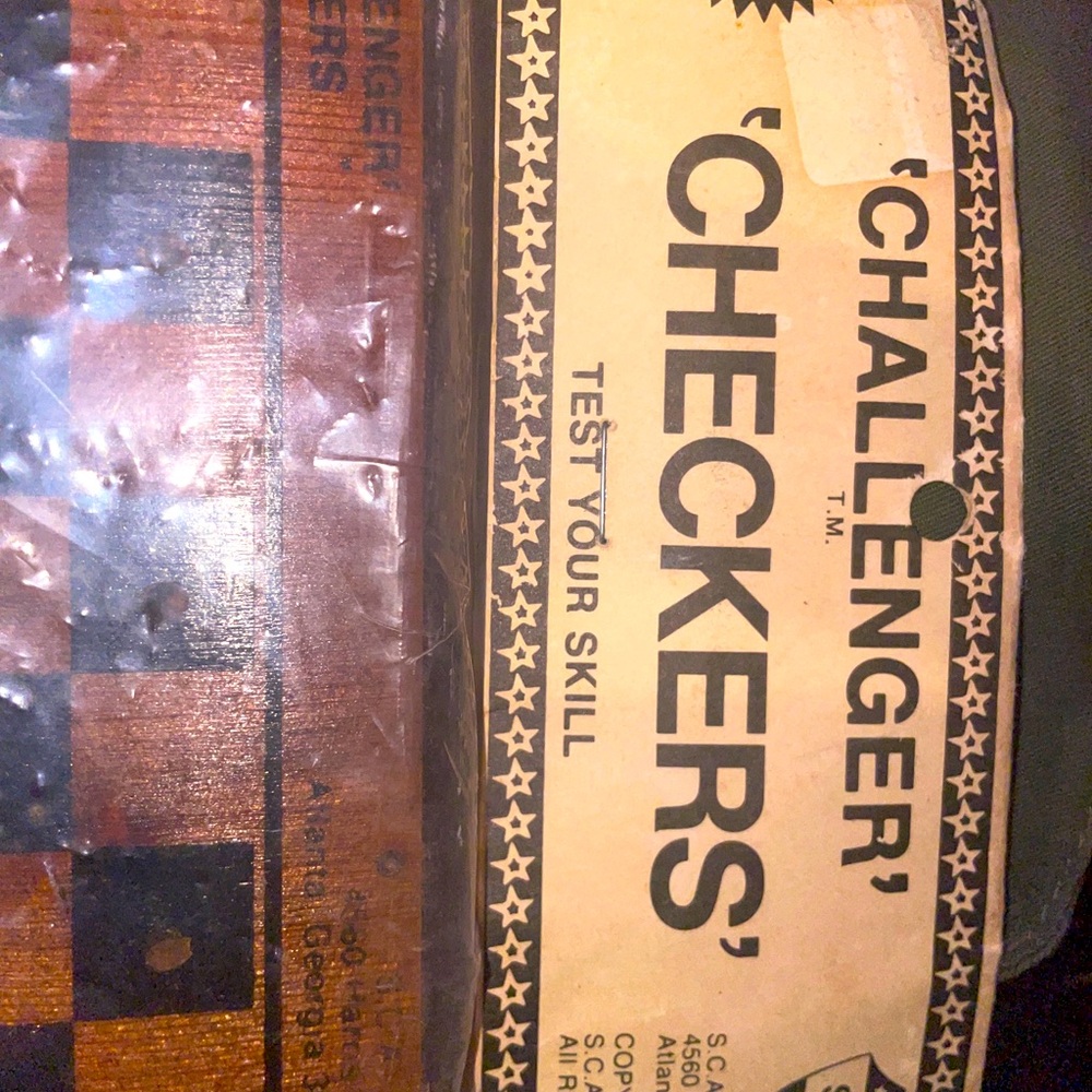 Vintage 1977 Challenger Checkers Made In USA BY SCA  INC